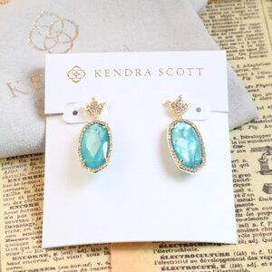 Kendra Scott Gold London Blue Earrings - Disney Dana